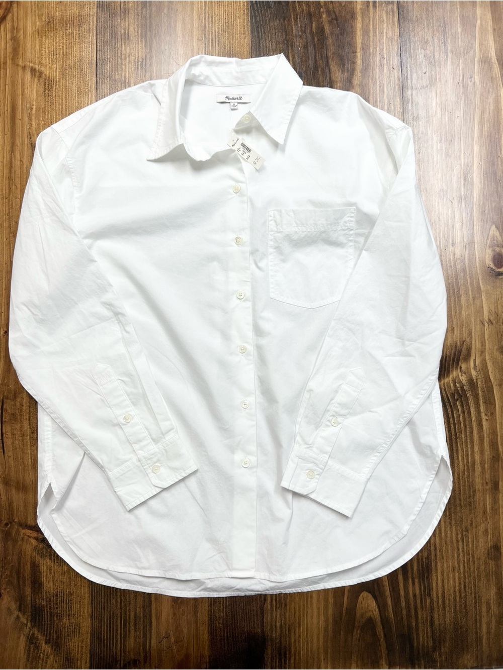 Madewell The Easy Shirt in White Size Medium NWT - Picture 6 of 10